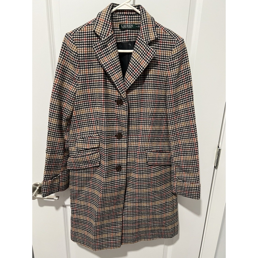 Lauren Ralph Lauren Reefer Coat - Sienna Plaid - NWOT - Size 4